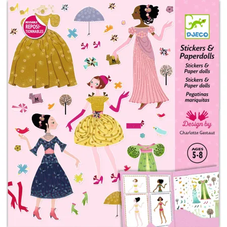 Stickers et paper dolls : robes des 4 saisons - Djeco