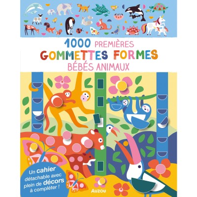 Mes premiers autocollants : 1000 gommettes bébés animaux - Auzou