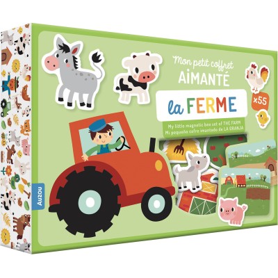 Mon petit coffret aimanté - La ferme - Auzou