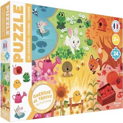 Puzzle cherche et trouve des tout-petits - Les couleurs - Auzou