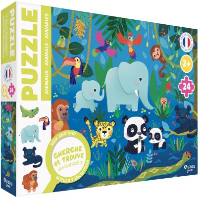 Puzzle cherche et trouve des tout-petits - Les animaux - Auzou