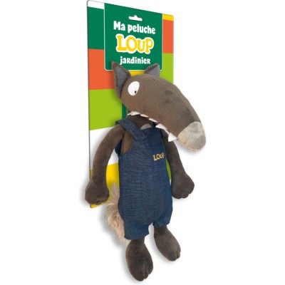 Ma peluche loup jardinier - Auzou