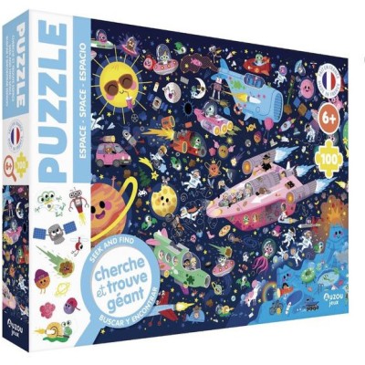 Puzzle cherche et trouve géant Espace - Auzou