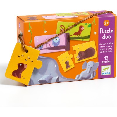 Puzzle Duo maman bébé - Jeux de société Enfants - Djeco