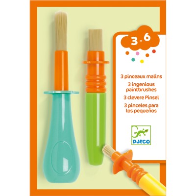 Accessoires des petits - 3 pinceaux malins - Djeco