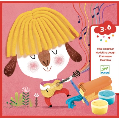 Pâte à modeler bouclettes et cheveux raides - Djeco