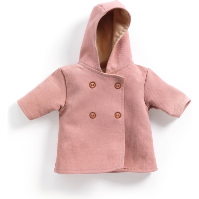Manteau à capuche Rose Pomea - Djeco