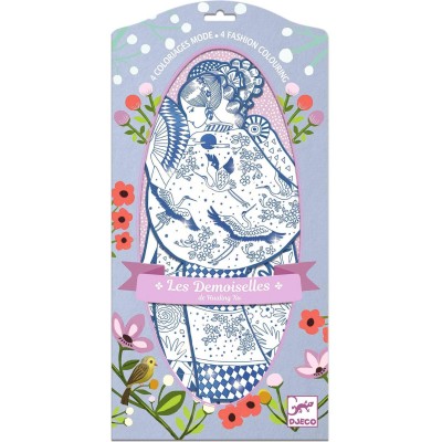 Coloriage Mode : Les Demoiselles Laura & ses amies - Djeco