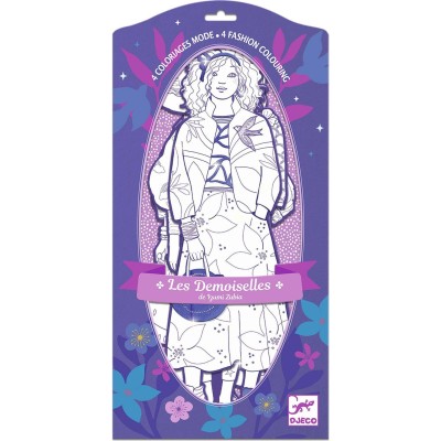 Coloriage Mode : Les Demoiselles Zaho & ses amies - Djeco