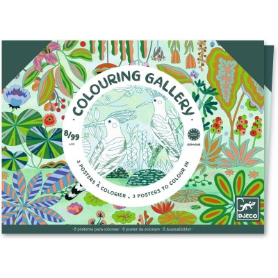 Posters à colorier : colouring gallery : sauvage - Djeco
