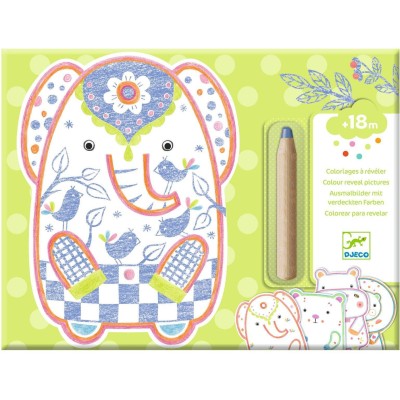 Coloriages à révéler - Animaux sauvages - Djeco