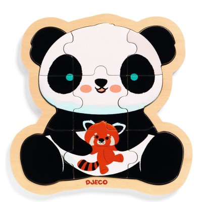 Puzzle Puzzlo Panda 9 pcs - Djeco