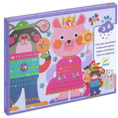Créer avec des Stickers : Eclatants - Djeco