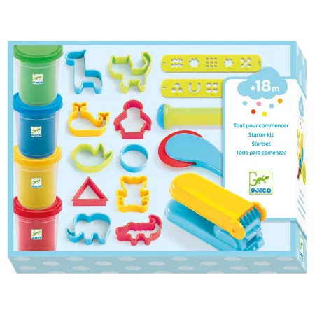 Kit de pâte à modeler : 4 pots et 15 outils - Djeco