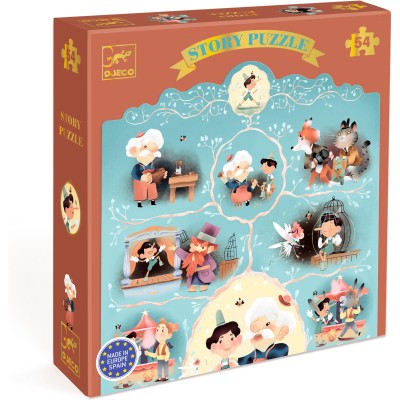 Story Puzzle 54 pcs Pinocchio - Djeco