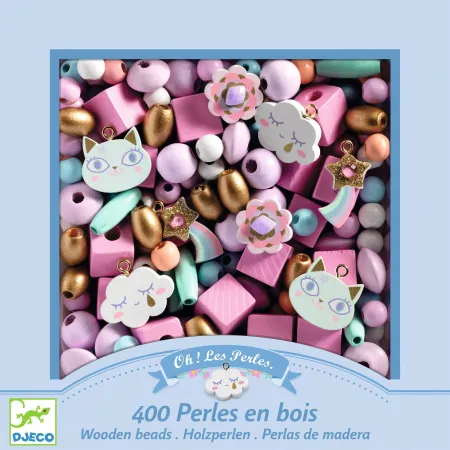 Perles en bois Arc-ciel - Djeco