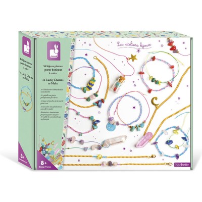 Kit créatif :16 bijoux pierres porte-bonheur - Janod