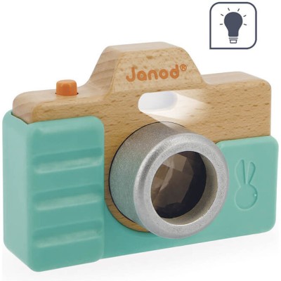 Appareil Photo Sonore et Lumineux Bleu : Jouets Musicaux - Janod