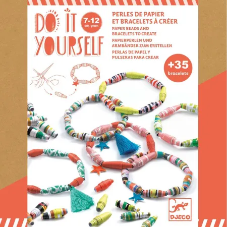 Perles papier et bracelets à créer Pop et acidulés Diy - Djeco