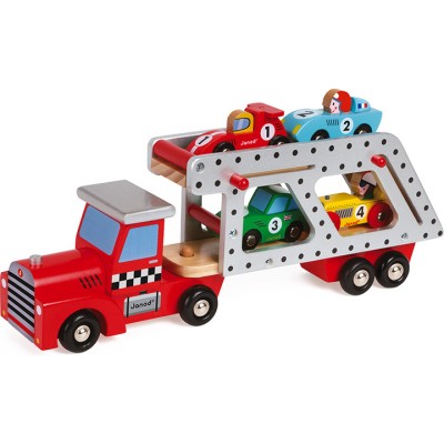Camion transporteur 4 voitures Story - Jouet pour enfant - Janod