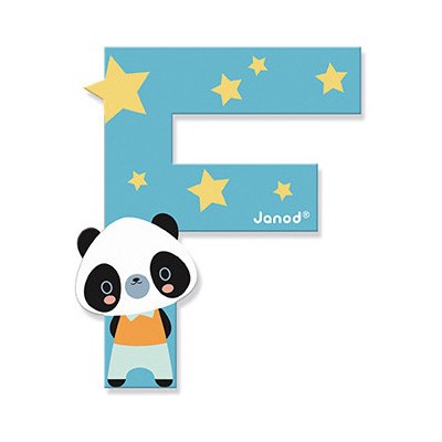 Lettre F en bois Pure - Décoration chambre d'enfant - Janod