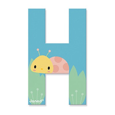 Lettre H en bois Pure - Décoration chambre d'enfant - Janod