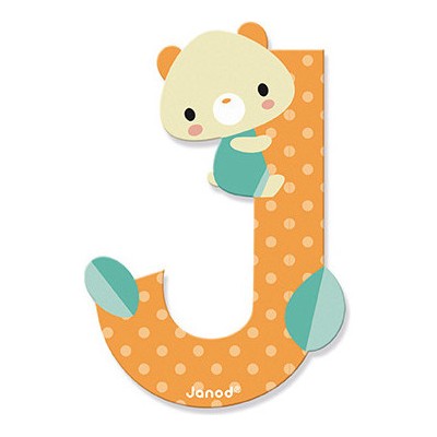 Lettre J en bois Pure - Décoration chambre d'enfant - Janod