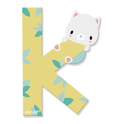 Lettre K en bois Pure - Décoration chambre d'enfant - Janod