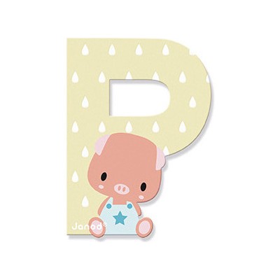 Lettre P en bois Pure - Décoration chambre d'enfant - Janod