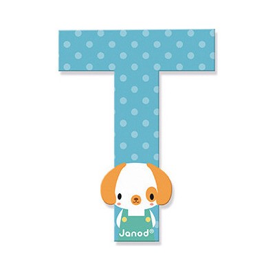 Lettre T en bois Pure - Décoration chambre d'enfant - Janod