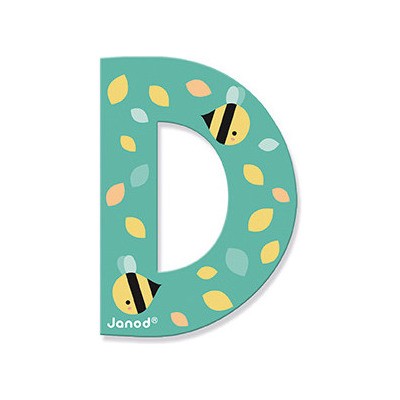 Lettre D en bois Pure - Décoration chambre d'enfant - Janod