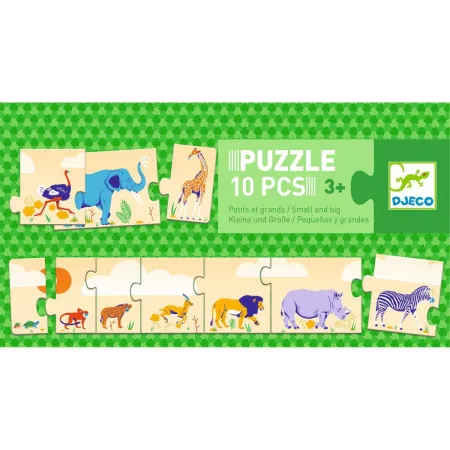 Puzzle petits et grands - 10 pièces - Djeco