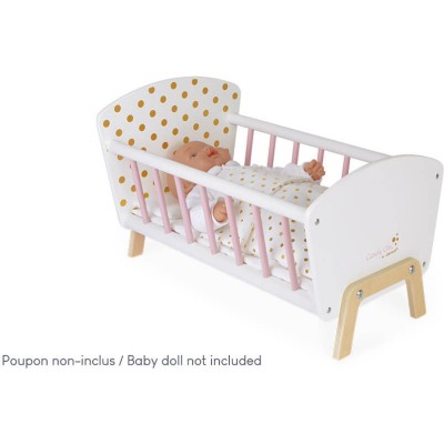 Lit Candy Chic - bois - : Accessoires Poupons, Poupées & Ménage - Janod