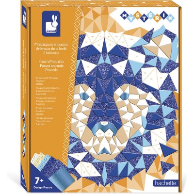 Kit créatif : mosaïques mousse animaux de la forêt - Janod