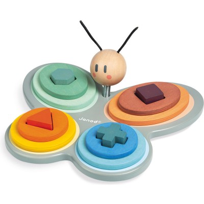 Papillon des formes en bois : boite à formes - Janod