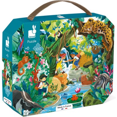 Puzzle 100 pièces : a la découverte d'un temple incas - Janod