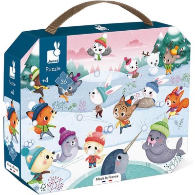 Puzzle Bataille de boules de neige 36 pcs - Janod