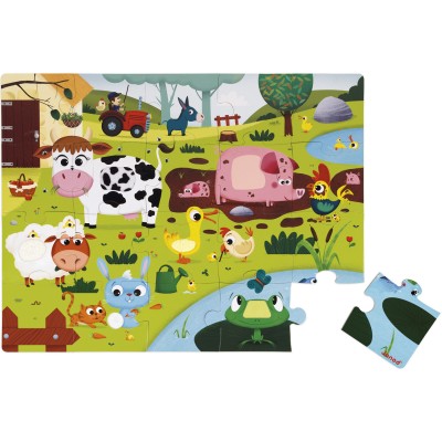 Puzzle Tactile de la Ferme 20 pièces : Puzzles 20 à 49 pièces - Janod