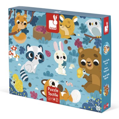 Puzzle tactile 20 pièces : les animaux de la forêt - Janod