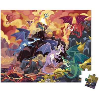 Puzzle Terre de Dragons 54 pièces : Puzzles 50 à 149 pièces - Janod