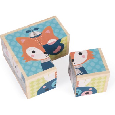 Mes Premiers Cubes - Portraits de la Forêt - bois - : Cubes & Pyramides - Janod