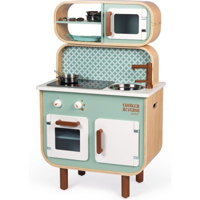 Cuisine double face Cooker Reverso - bois - : Cuisines, dinettes & marchandes - Janod