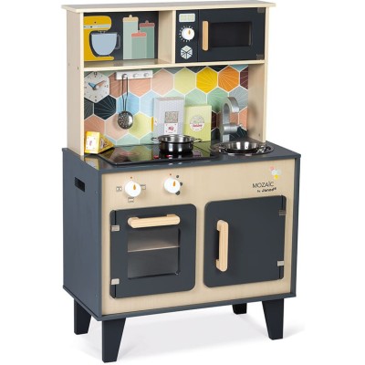 Cuisine en bois jouet pour enfant - Jeu d'imitation dinette - Janod